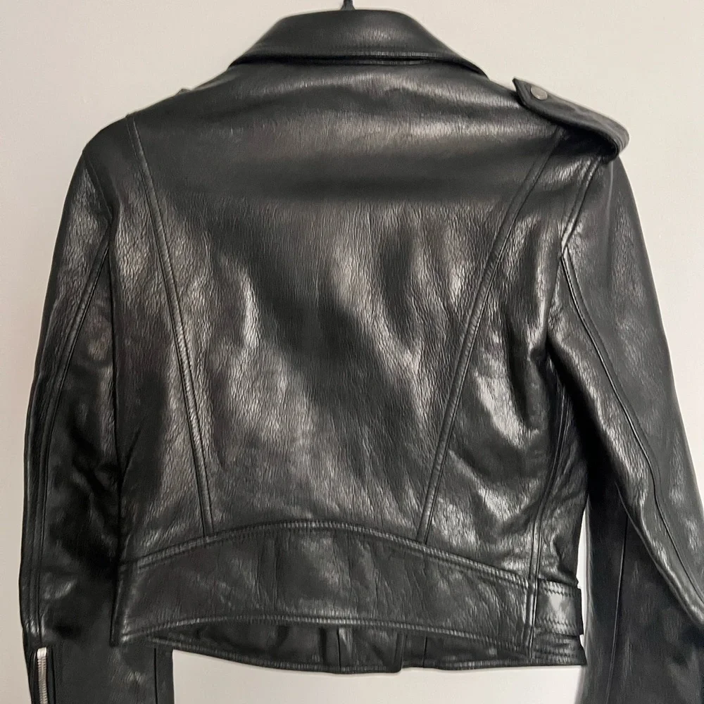 TOM FORD Glossy Plongé Leather Biker Jacket - Picture 6 of 9